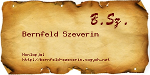 Bernfeld Szeverin névjegykártya